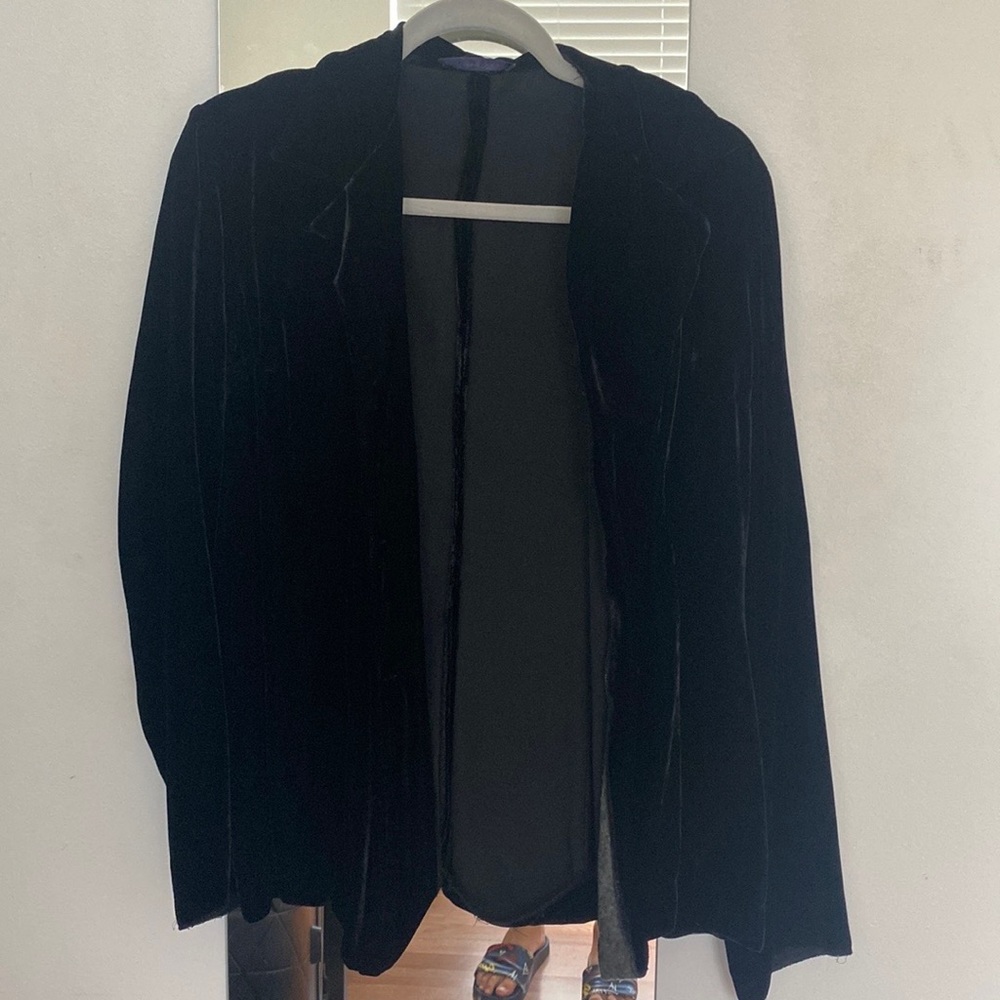 Cristina Gavioli jacket, black velvet, size L.